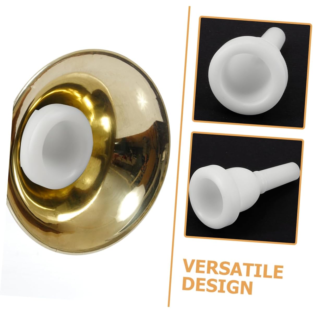 Vaguelly 2pcs Mouthpiece Horn Silvering Trumpet Accessories Trumpet Part Silver Accessories Supplies Musical Instrument Plastic White