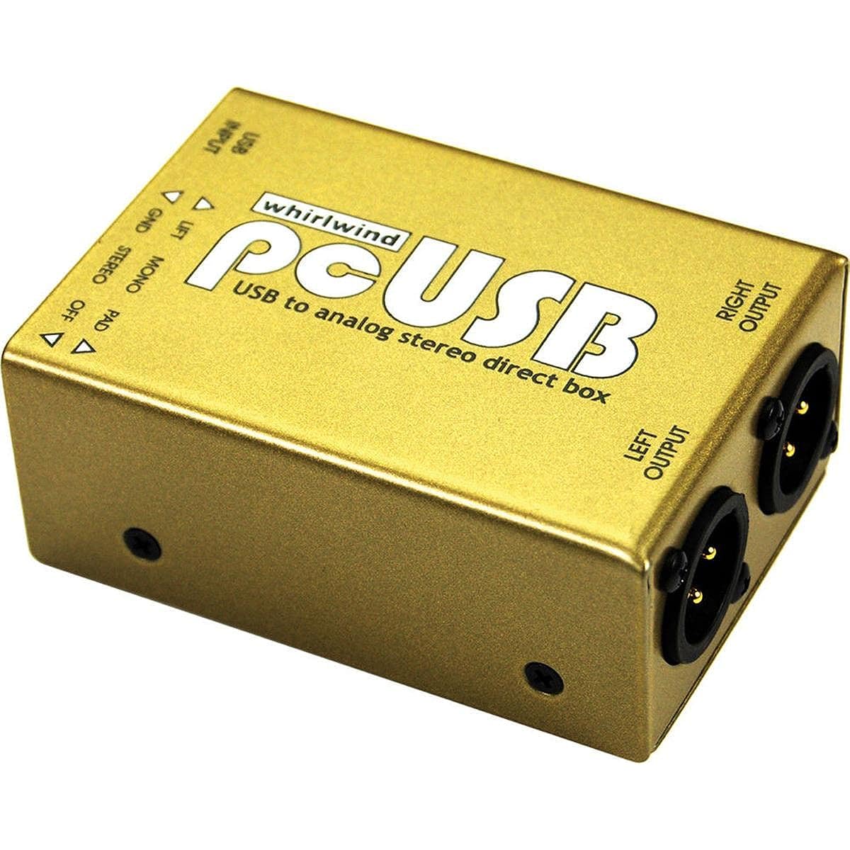 Whirlwind PcUSB 2 Channel Active USB Piece Direct Box