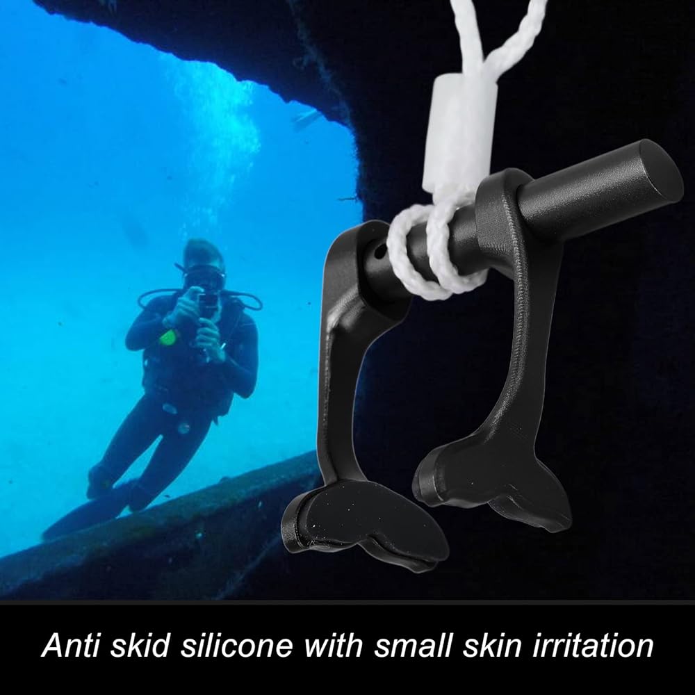 Freediving Nose Clip Swimming Nose Clip Lost Prevention Skin-friendly Anti-Slip Adjustable for Swimming Diving Training Plastic + Silicone Material (Black)