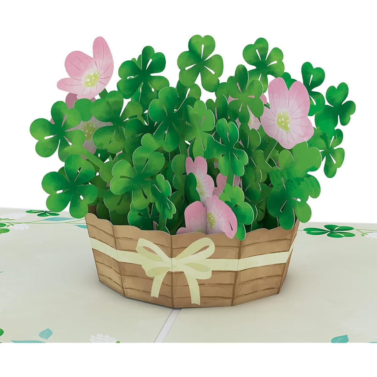 Lovepop Shamrock Basket Pop Up Card 5 x 7 inch St. Patrick's Day Card