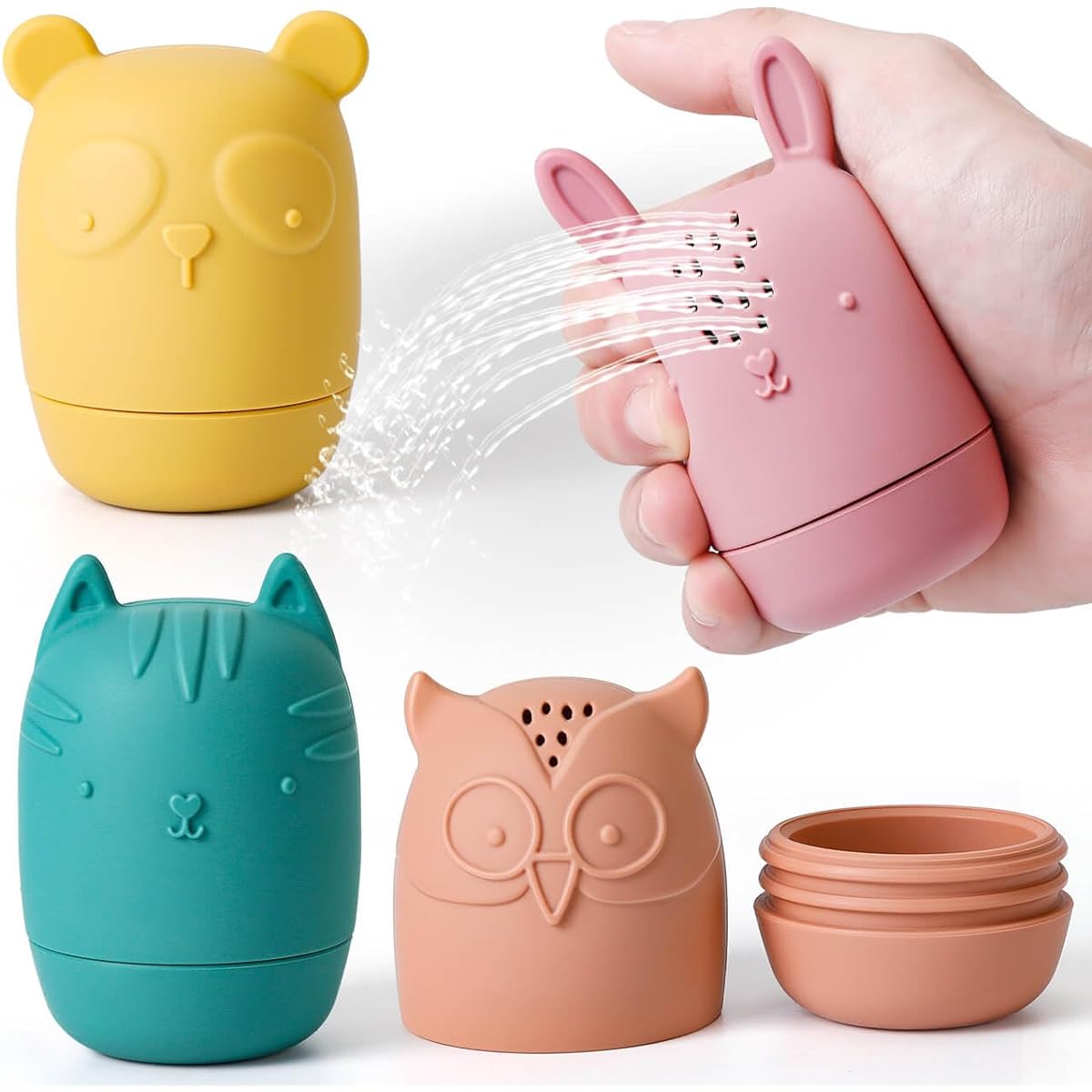 SEPHIX Silicone Bath Toy for Infants 6-12 Months Eco-Friendly Non-Toxic Baby Bath Toy Bathtub Toy for Toddlers 1-3 Years Old