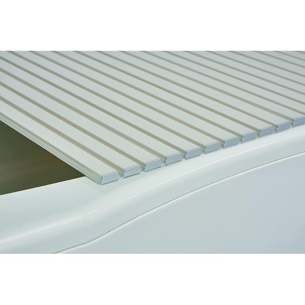 Mie Sangyo Bath Lid Shutter Type Ag Antibacterial Ivory 800 x 1425mm W-14_IV