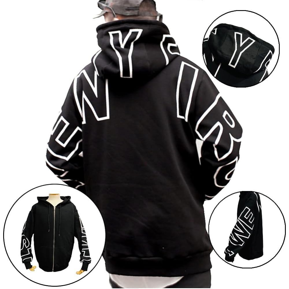 Be Romance Hoodie, Long Sleeve, Men's, Loose, Large Size, Big Logo [Parallel Import]