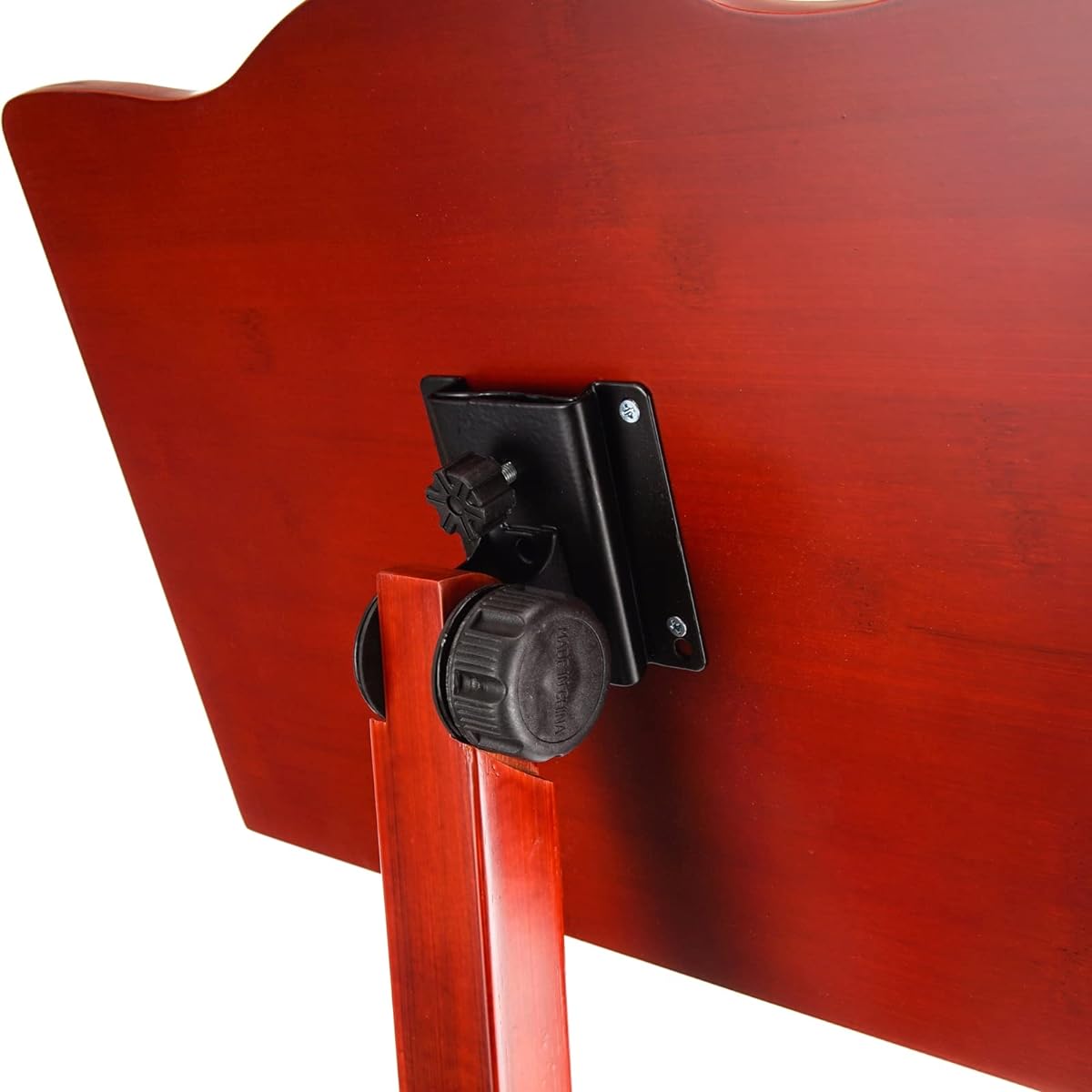 Miwayer Bamboo Conductor Music Stand Traditional Wooden Music Stand Matte Red Height Adjustable (Pure Bamboo Music Stand)