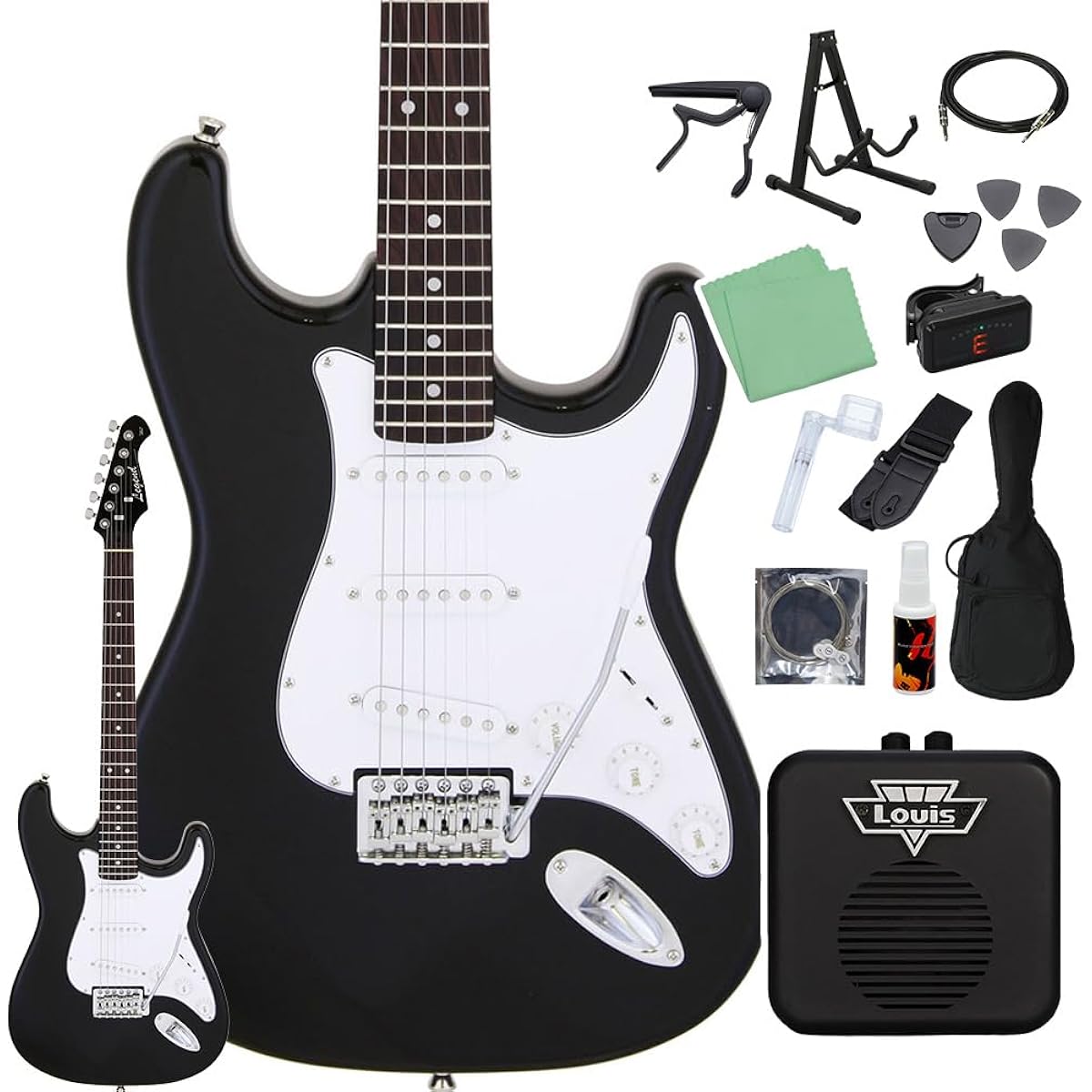 LEGEND LST-Z BKBK Electric Guitar Beginner 14-piece Set [With Mini Amplifier] Legend