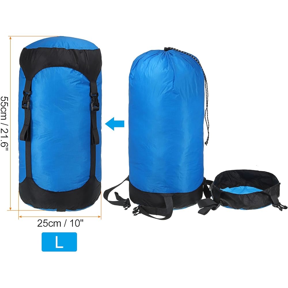 PATIKIL Compression Storage Bag 25L Lightweight Compression Storage Bag for Waterproof Sleeping Bag Blue