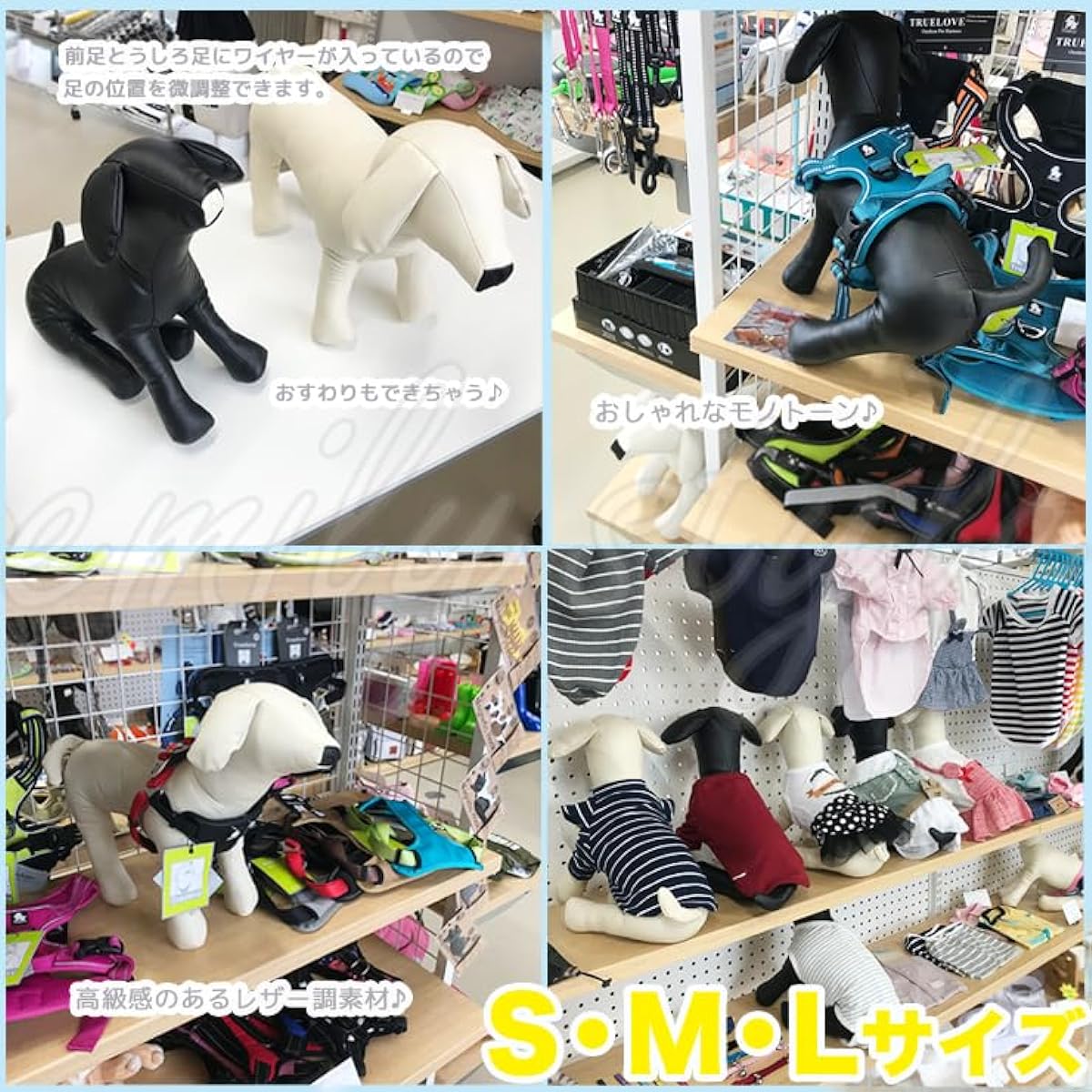 Pet doll, torso doll, monotone, mannequin, dog, model, photography, pet supplies photography, interior, stuffed animal, display, product, miniature dachshund, large dog, medium dog, Emily Style, emilystyle (M, white)