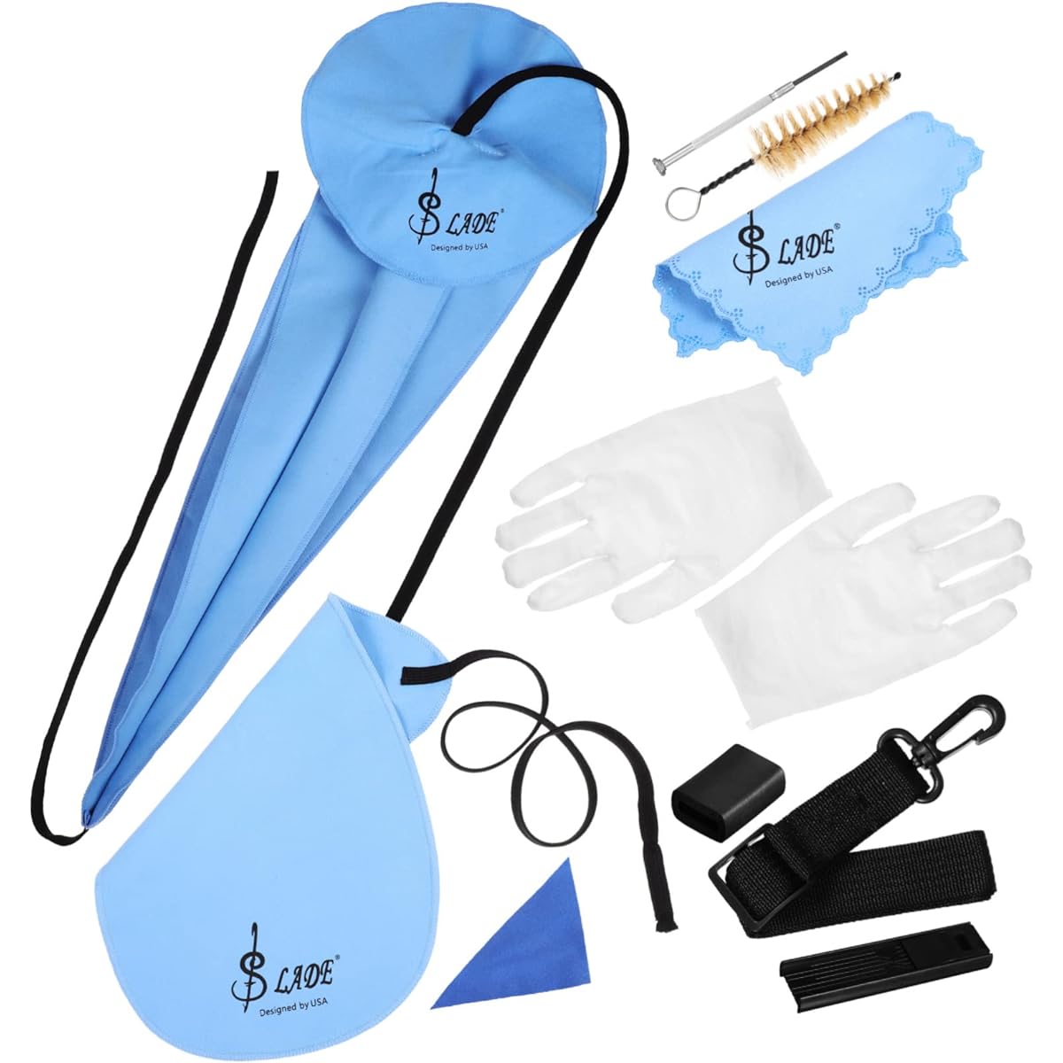 Vaguelly 5pcs Screening Screener Pads Sleed Clips Scare Brush Scare Kit Baritone Cleaning Kit Clarinet Care Kit