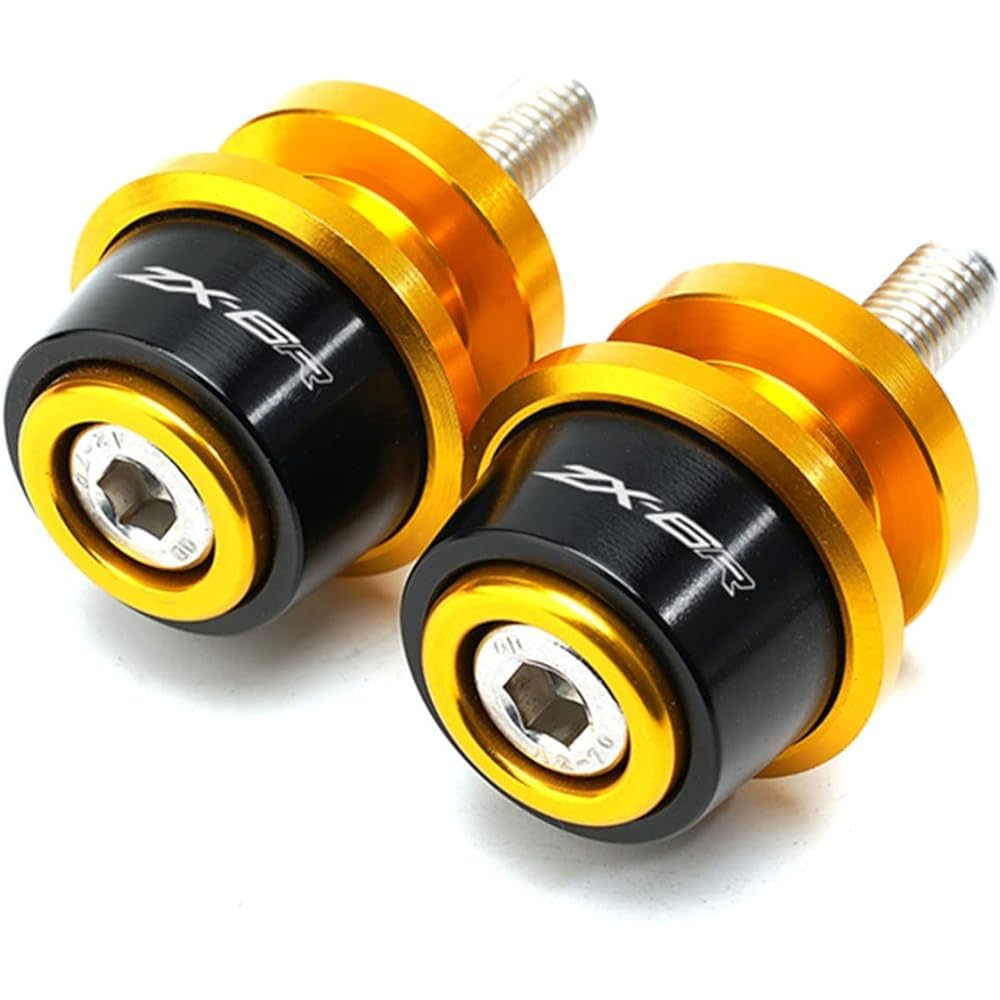 Uminino M8 Swingarm Slider Spool Stand Bobbin CNC Aluminum Alloy Fit for Kawasaki ZX-6R ZX6R ZX636 2015-2018 2019 2020 Swingarm Slider Spool (Size : Black)