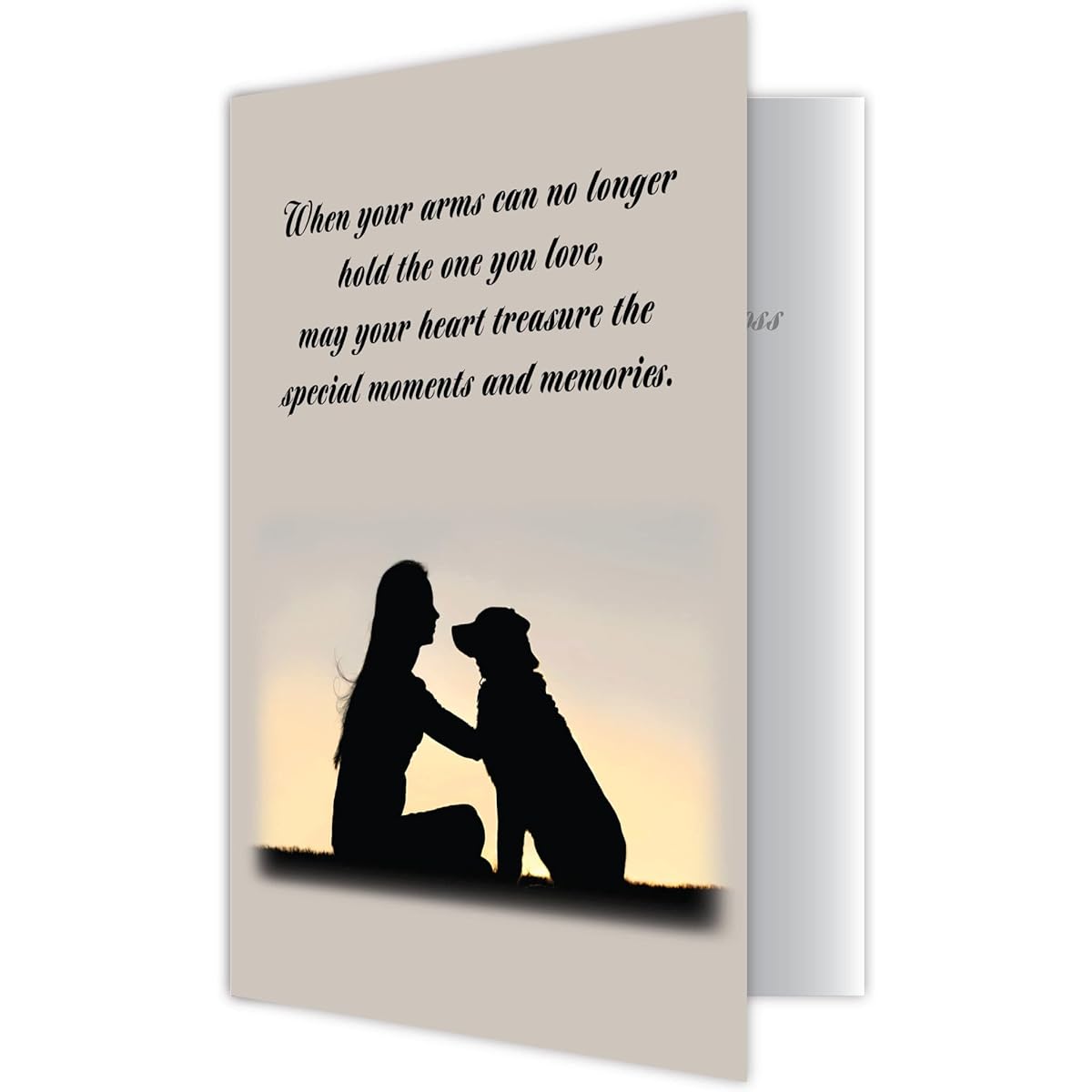 When Your Arms Can Not Longer You Love – Death Pet Sympathy Card