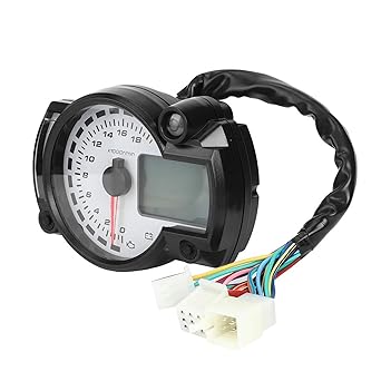 LED Indicator Odometer Motorcycle Odometer Tachometer Speedometer LCD Digital Display Multifunction Motorcycle Instrument with Sensor