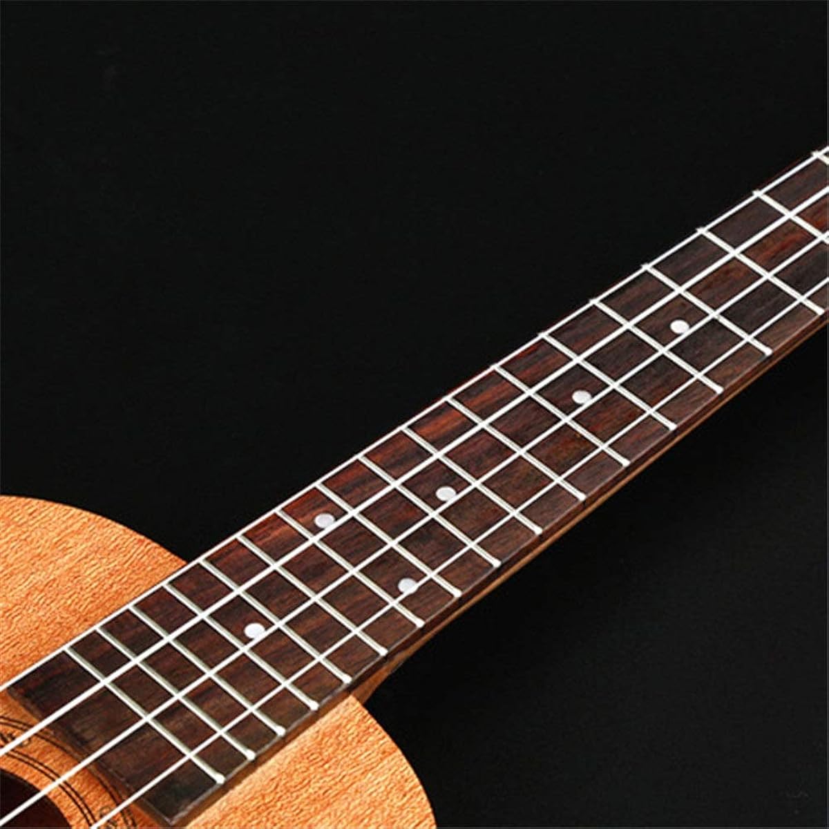 Ukulele Hawaii Soprano String Tuner Brown Natural Wood Starter Beginner Expert Ukulele for Kids Students and Beginners Carbon Fiber Ukulele (Color: Natural, Size: 26inch)