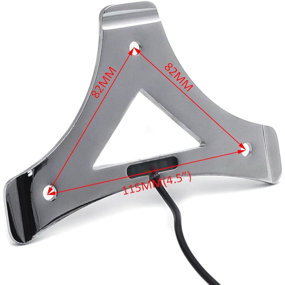 HTTMT - 2009-2017 Harley Touring Motorcycle Sissy Bar Backrest Pad Mount Kit Skull Plate Chrome [P/N:MT501-005-03-S-CD-A]