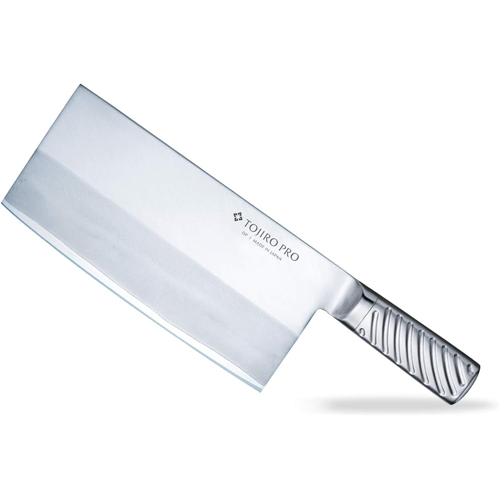 Tojiro Chinese Thick Mouth 225mm Made in Japan Cobalt Alloy Steel Double Edge All-purpose knife that can be used for everything from cutting meat with bones to cooking fine vegetables Handle has a tornado pattern that is easy to grip All stainless steel