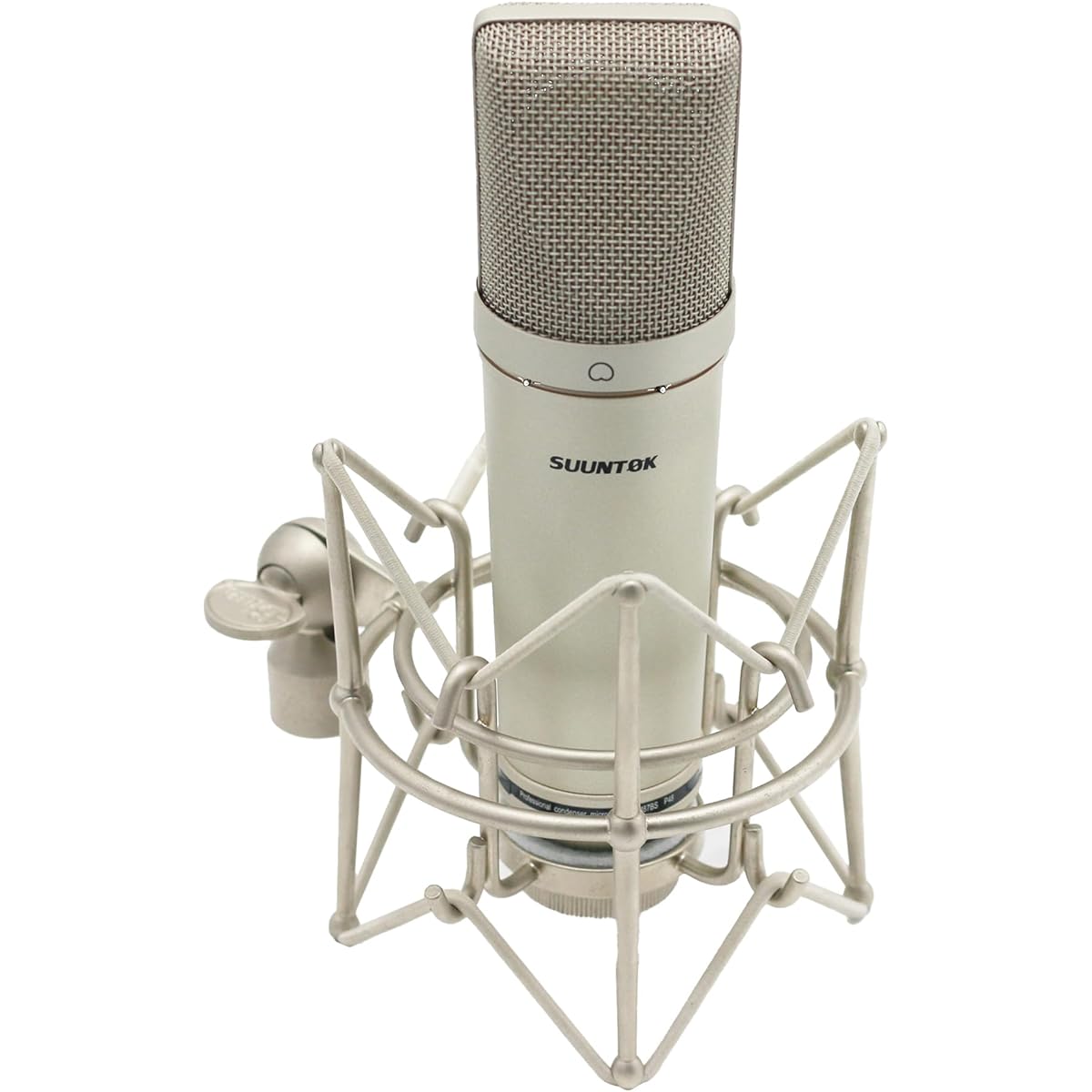 SUUNTOK XLR Condenser Microphone Studio Recording Microphone Perfect for Studio, Podocst, Live Streaming, Broadcast - TM87KB (Champagne)