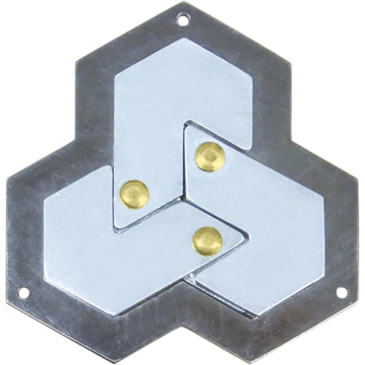 (HEXAGON) - BePuzzled HEXAGON Hanayama Cast Metal Brain Teaser Puzzle