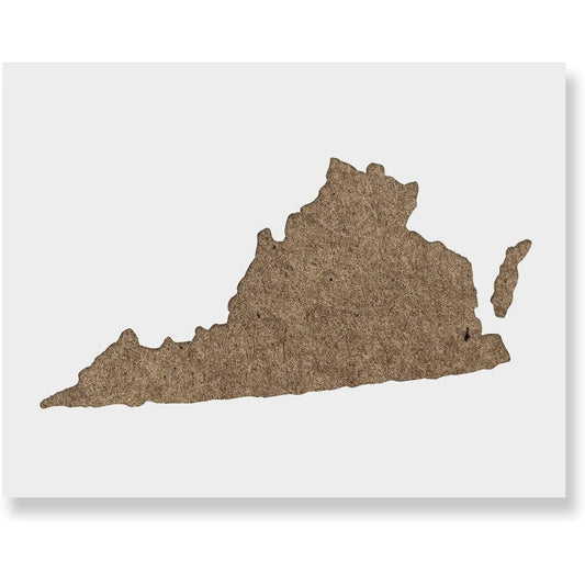 Virginia State Stencil Template - Reusable Stencil with Multiple Sizes Available 48"x32"