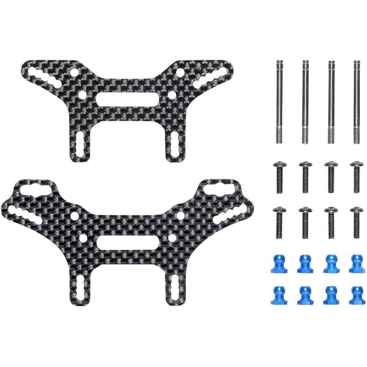 Tamiya Hop-Up Options No.2076 OP.2076 XV-02 Short Carbon Damper Stay Set 22076