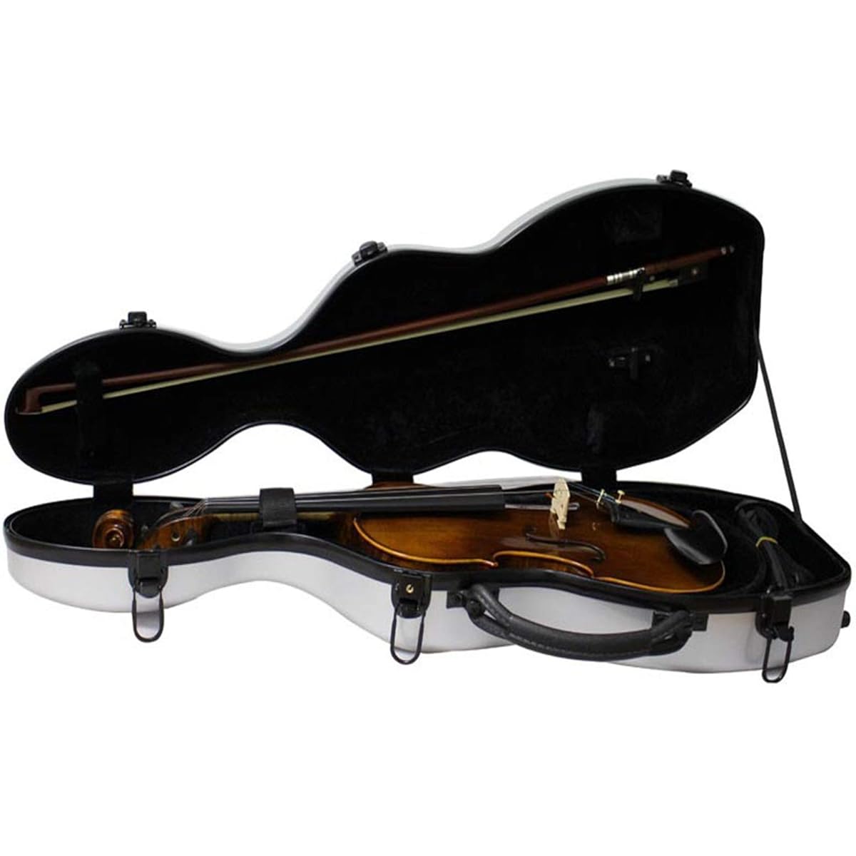 Violin Case 4/4 Full Size Violin Case FRP Pressure and Wear Resistant Triangular Carbon Fiber Lightweight Lightweight Portable