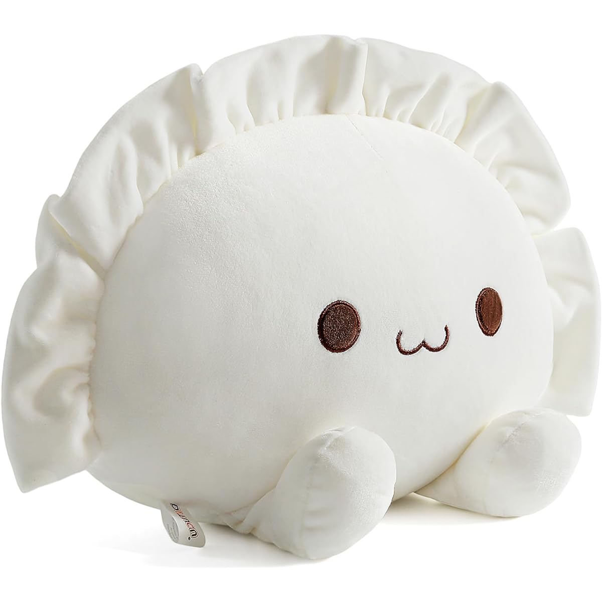 Ditucu Cute Dumpling Plush Pillow Funny Food Soup Dumpling Stuffed Animal Kawaii Animals Toy Hug Gift for Kids White 14 Inch