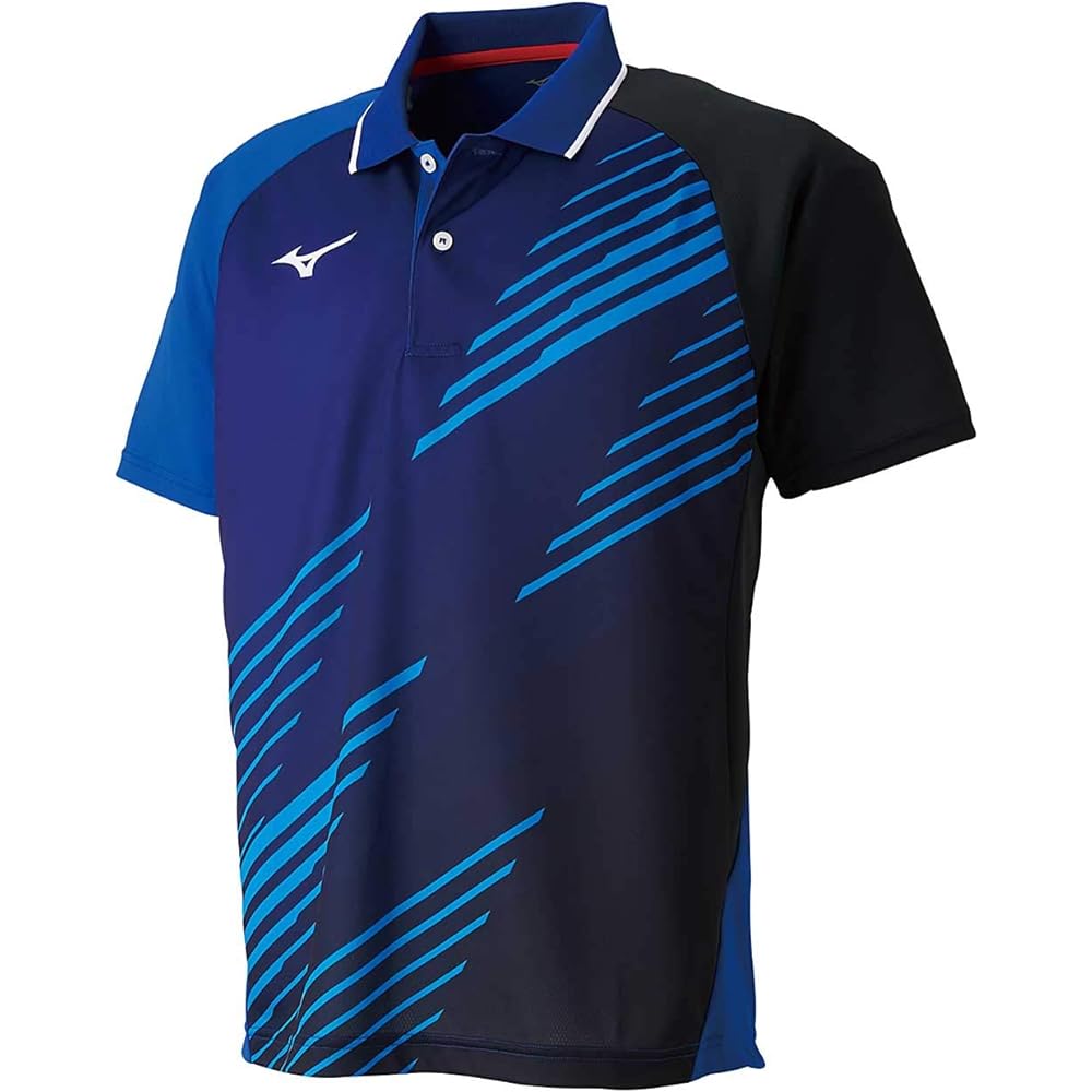 [Mizuno] Table Tennis Wear, Game Shirt, Short Sleeve, Standard, Dynamotion Fit, Sweat Absorbent, Quick Drying, JTTA Officially Approved, 82JA9007 Men's