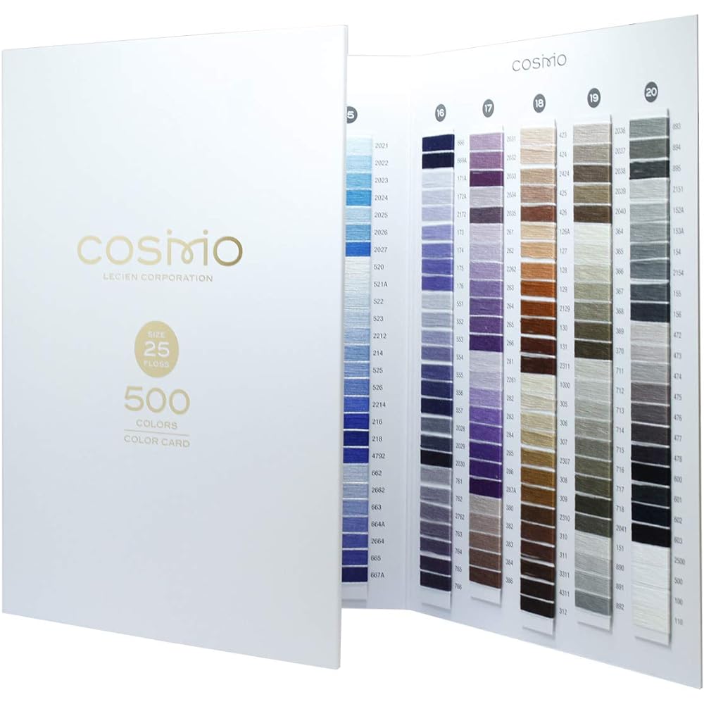 Lucien COSMO (Cosmo) Real embroidery thread sample book A4 size (4 spreads) Thickness approx. 1.7cm LUC-SAMPLE7