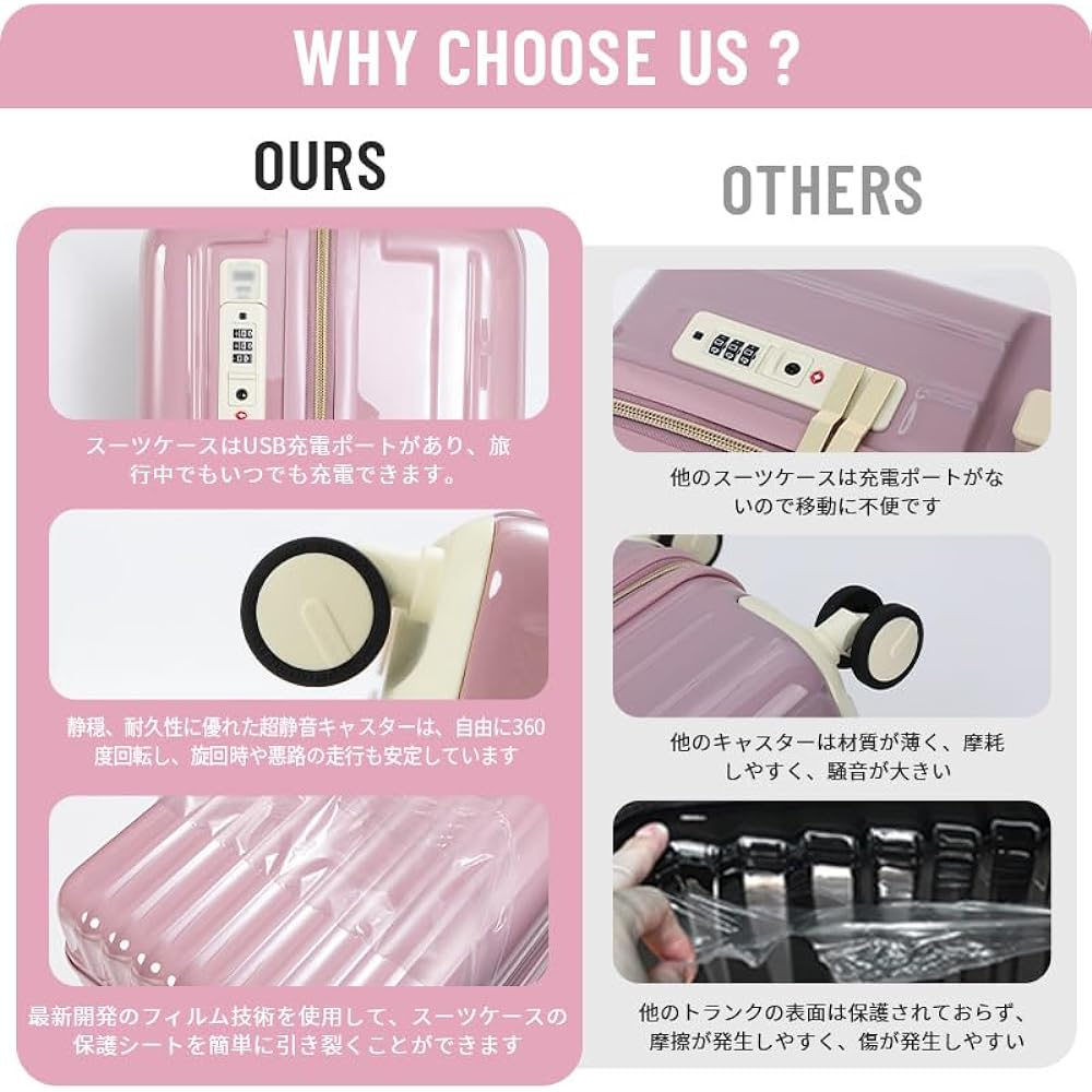 [GGQAAA] New Technology Second Generation Suitcase Carry Case Zipper Frame TSA Lock Carry-on Light Cute S Size (Brown)