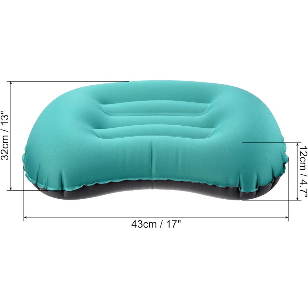 PATIKIL 2pcs Inflatable Pillow Large 43 x 32 cm Ultralight Camping Travel Pillow Desk Rest Cushion Sleeping Pillow for Hiking Backpacking Office Teal Blue