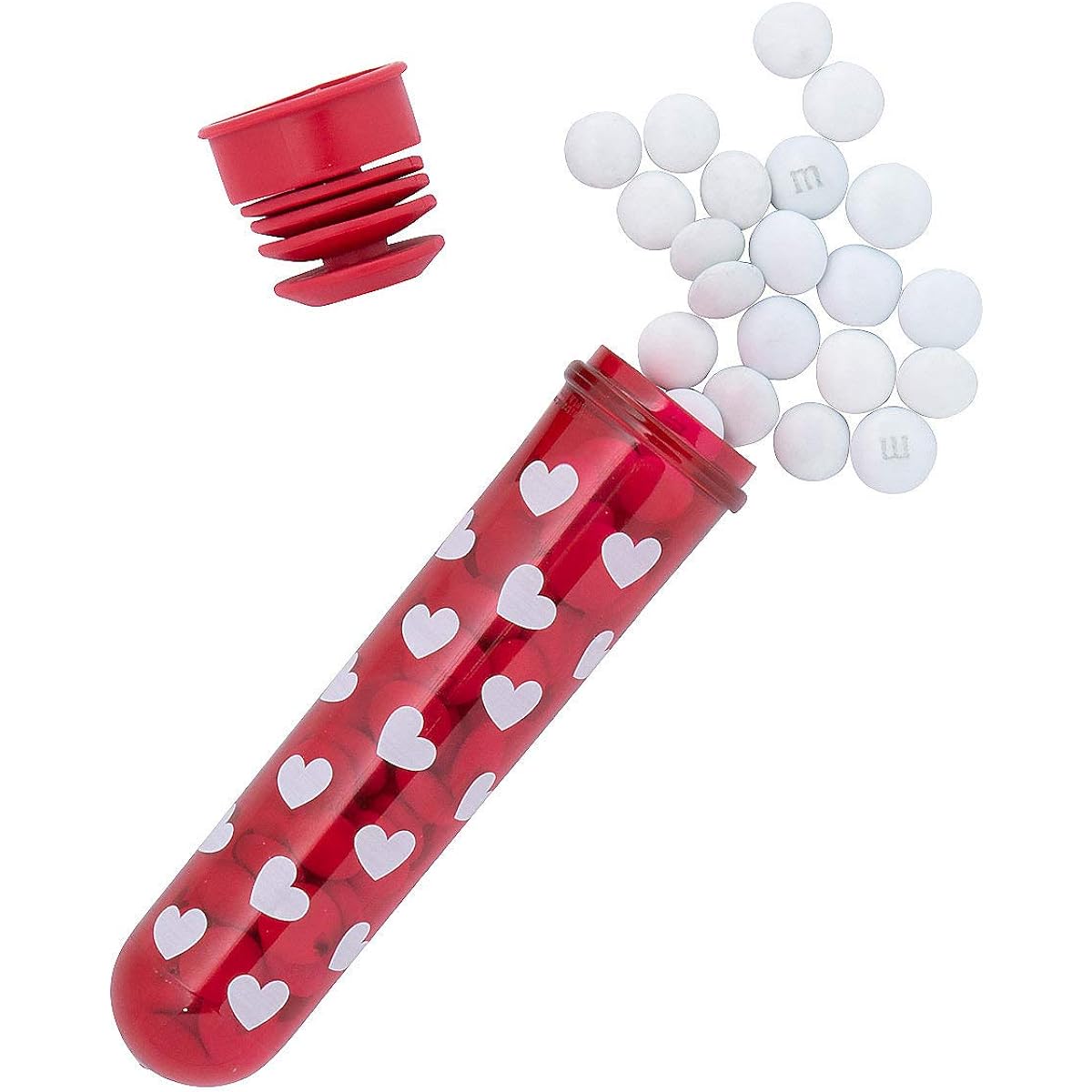 Valentine Plastic Tube Favors Containers - Party Supplies - 12 Count