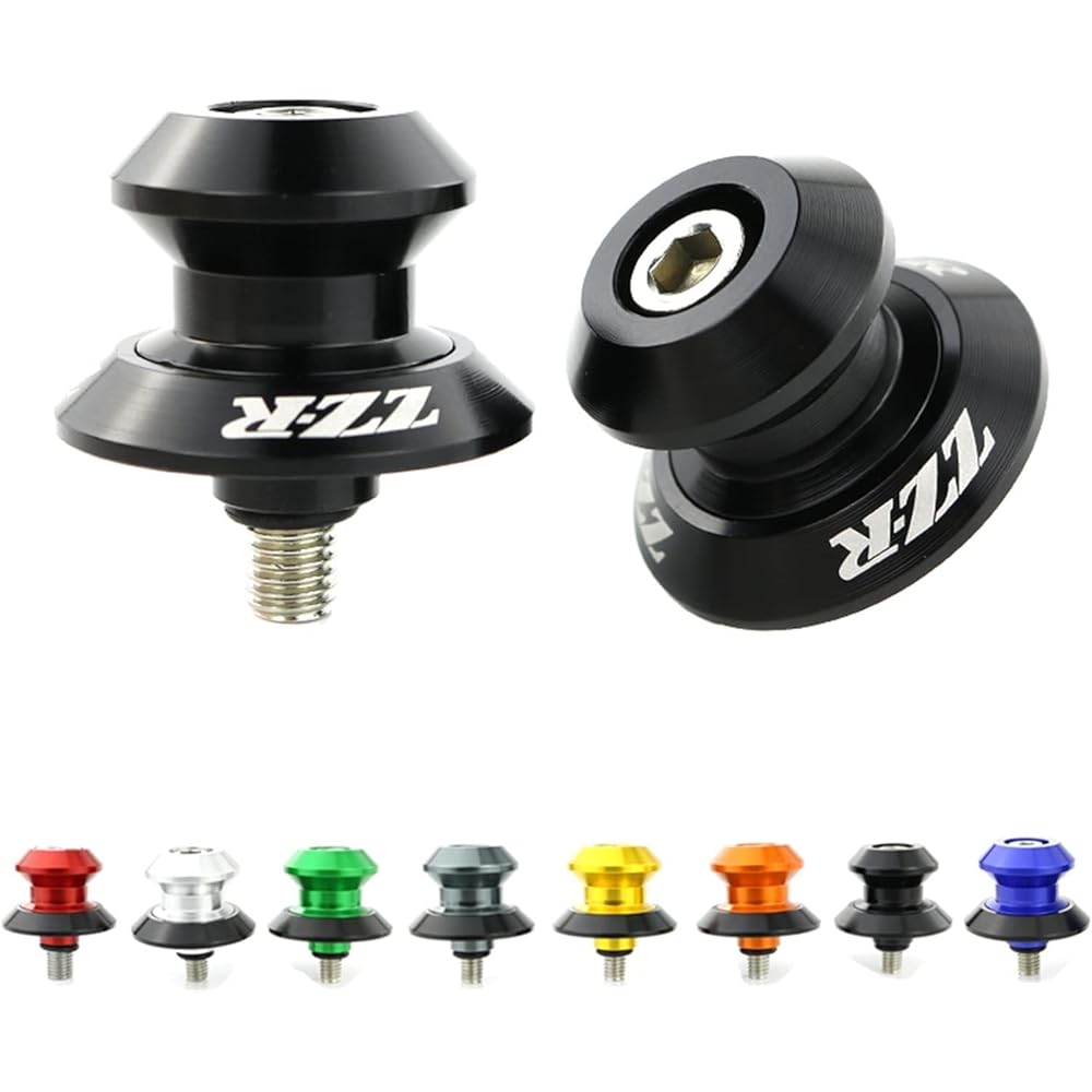 Stand Screw Slider Suitable for Kawasaki ZZR600 2003 2004 2005 2006 2007 2008 2009 Rear Rocker Screw Slider Spool Bracket Spool CNC Aluminum Alloy (Color: Black)