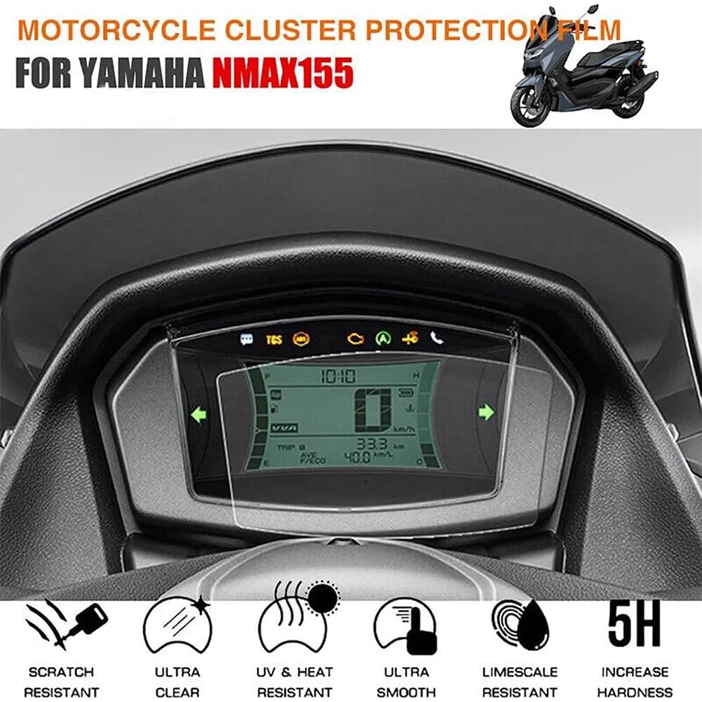 DEMUR Motorcycle Instrument Dashboard Cluster Scratch Protection Film Screen Protector For Yamaha NMAX 155 NMAX155 2021 2022 2020 Dashboard Screen Protector (Size : 5 PCS)