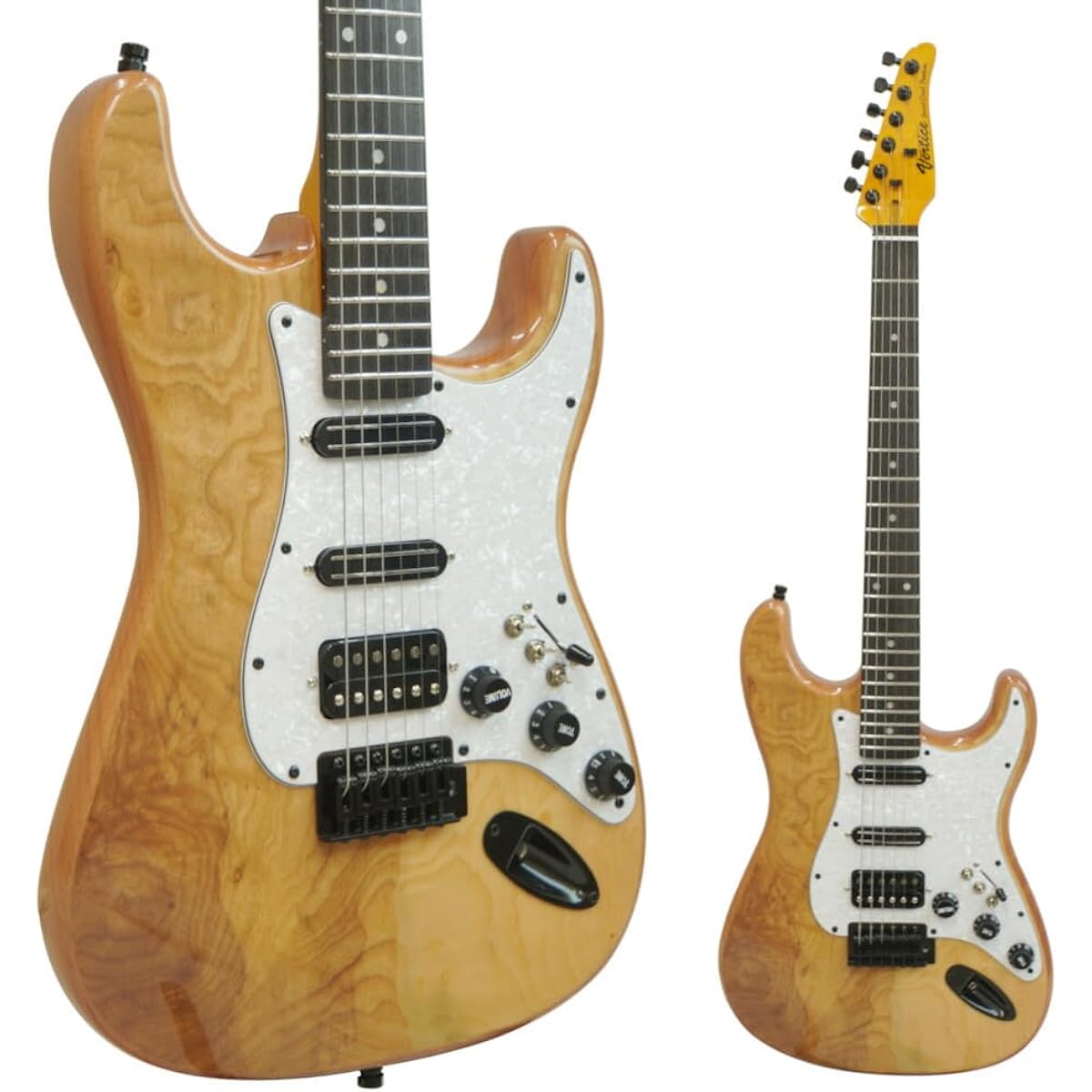 Vertice Electric Guitar Strat Type Stainless Steel Fret Booster Switch Equipped with Adjustable Neck and String Height VEG-06ST NATURAL