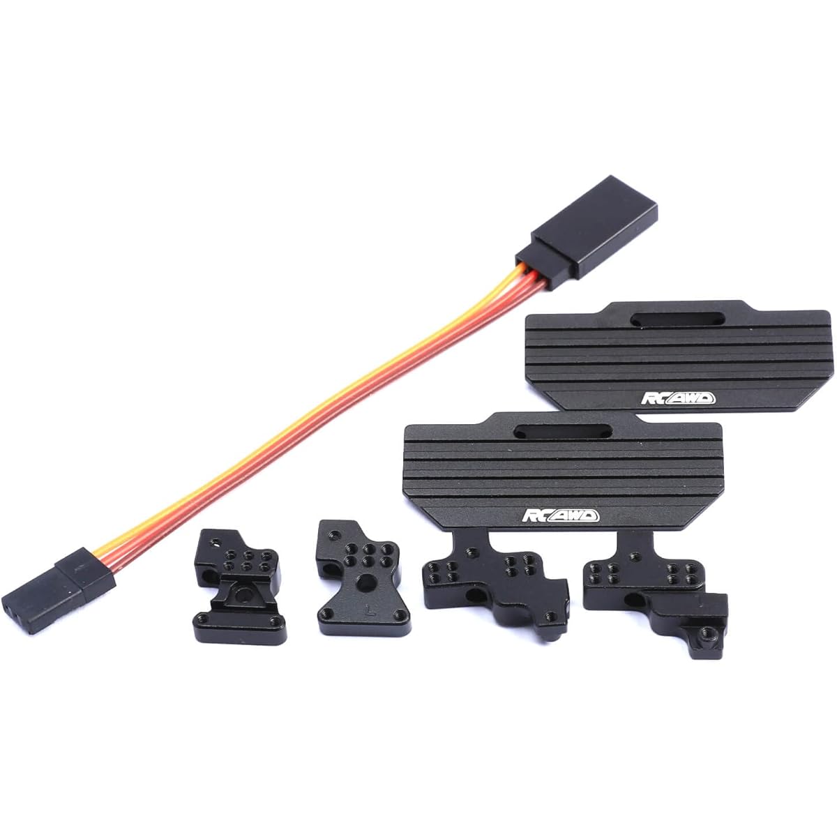 RCAWD SCX24 Shock Tower & Extension Cable & Footplate Set for Axial 1/24 SCX24