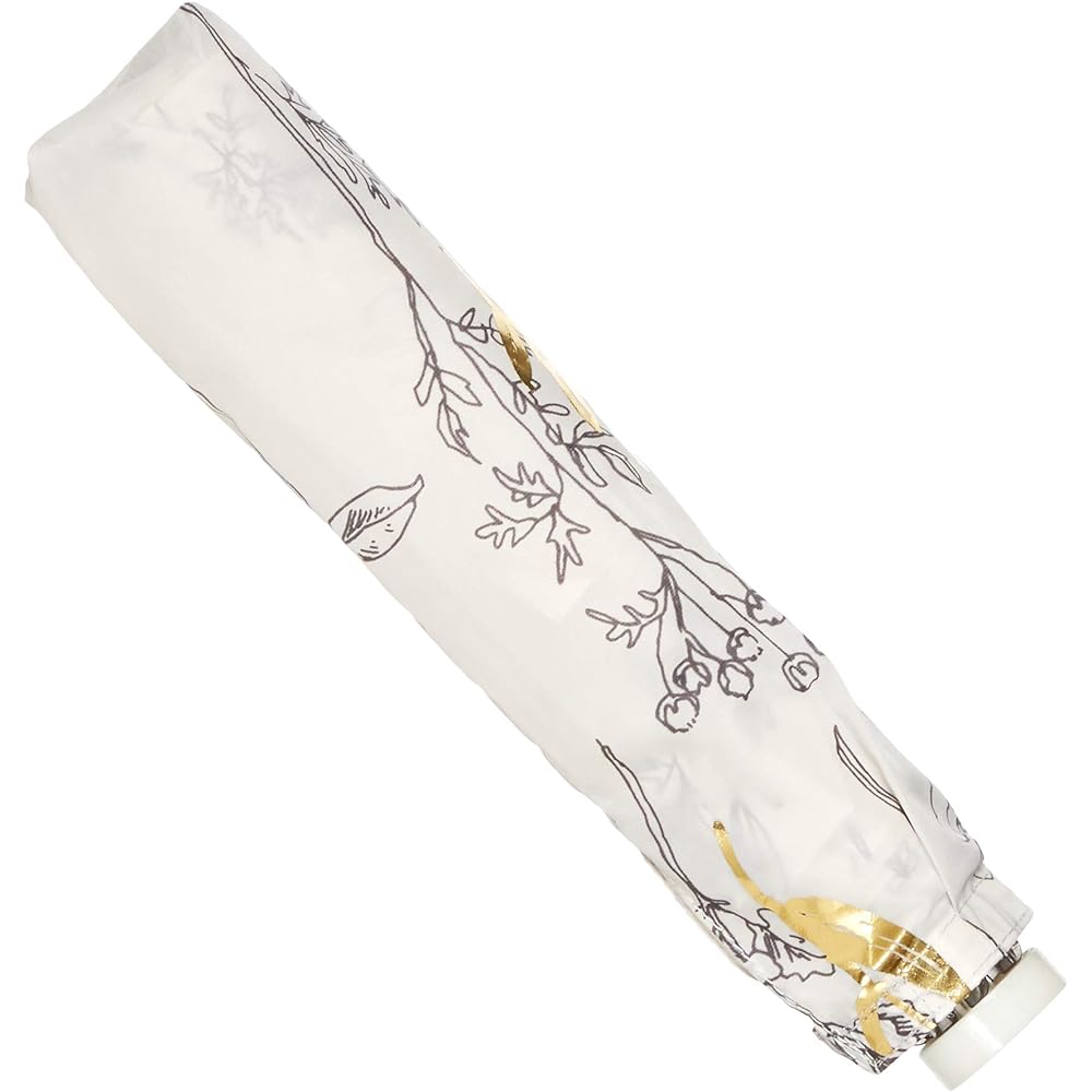 [Jill Stuart] AURORA JI-17733-33 Doodle Botanical Print Taffeta Carbon Lightweight Folding Umbrella Women's
