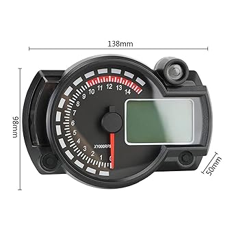 LED Indicator Odometer MAX 299KM/H LCD Digital Odometer 7 Colors Motorcycle Meter Motorcycle Speedometer