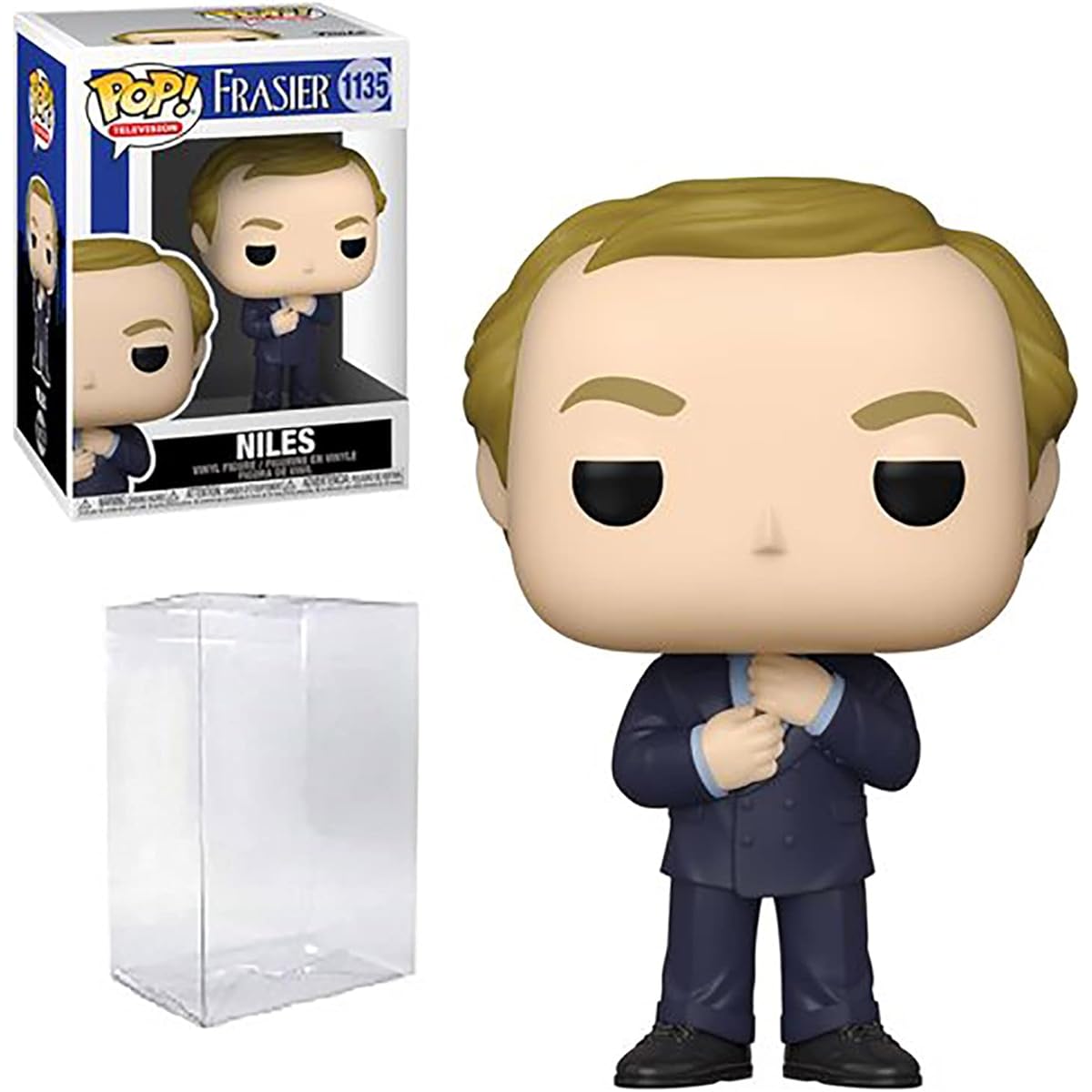 Niles Crane Frasier Vinyl Figure #1135 with Pop Box Protector Case