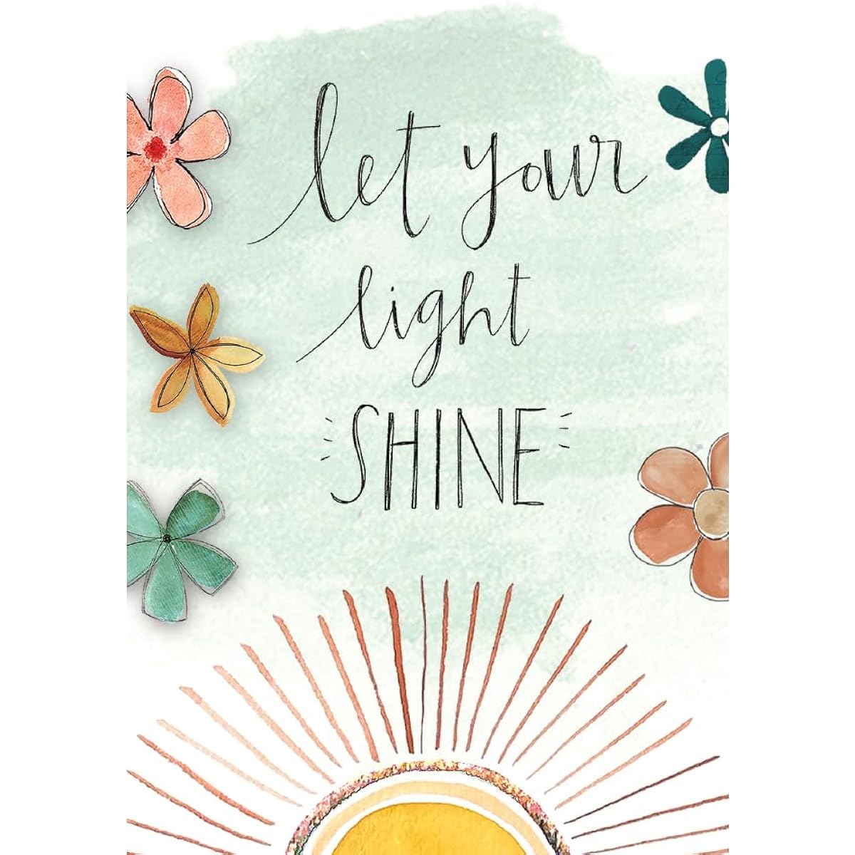 Tree-Free Greetings 12 Pack Just Because Notecards Eco Friendly Made in the USA 100% Recycled Paper ECOnotes 4"x6" Let Your Light Shine (FS65347)