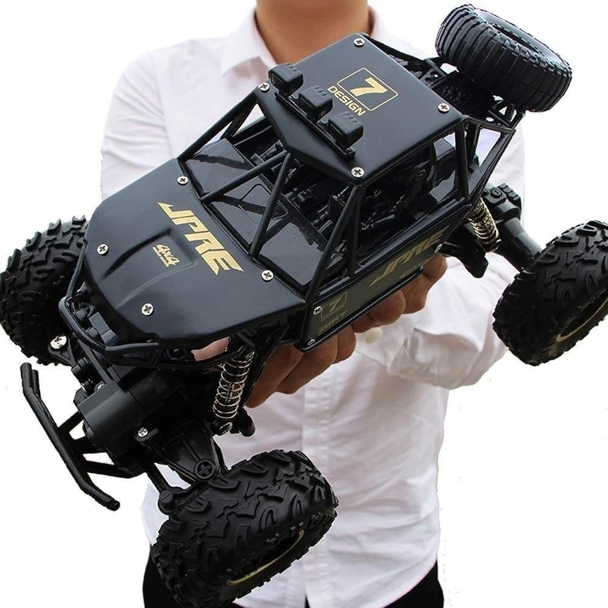 AIOJY Monster Truck RC Buggy Crawler Chariot Large Trailer 2.4GHz Radio Controlled Racing Buggy RC Car 1:14 Racing Truck Off-Road Electric High Speed Remote Control Car Kids Gift (Color: Black)