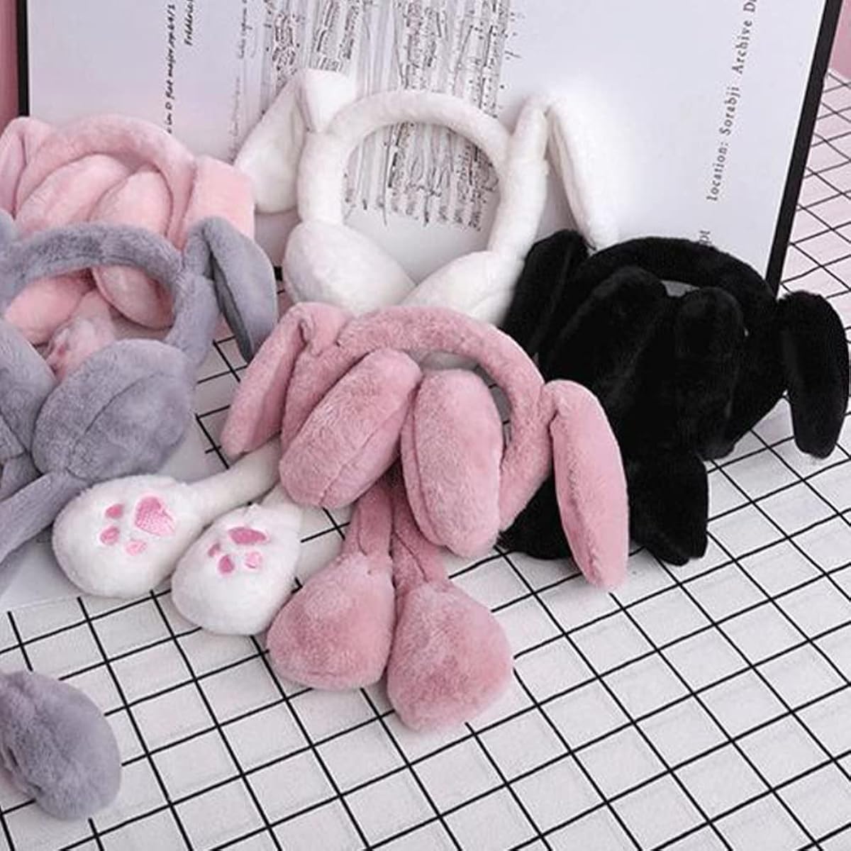 Holibanna Bunny Ear Hat Moving Ears Plush Rabbit Hat Cute Bunny Headband Easter Animal Ear Hat for Girls Women
