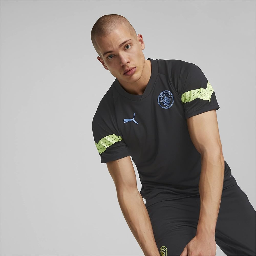 PUMA 767748 Men's Soccer T-Shirt, Quick Dry MCFC TR SS Shirt