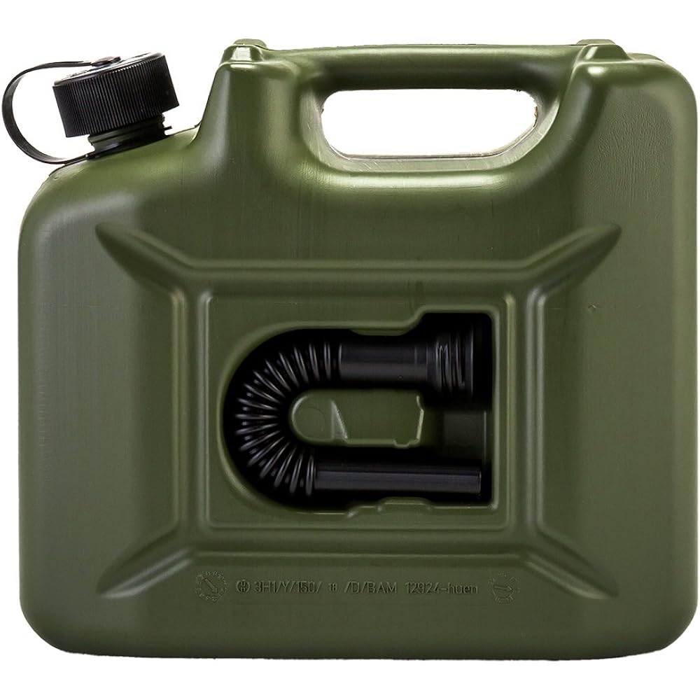 [Hunersdorff] Hunersdorff Fuel Tank Polytank Fuel Campro 10L Water Tank 801000 Olive Fuel Kerosene Tank Canister Camping [Parallel Import]