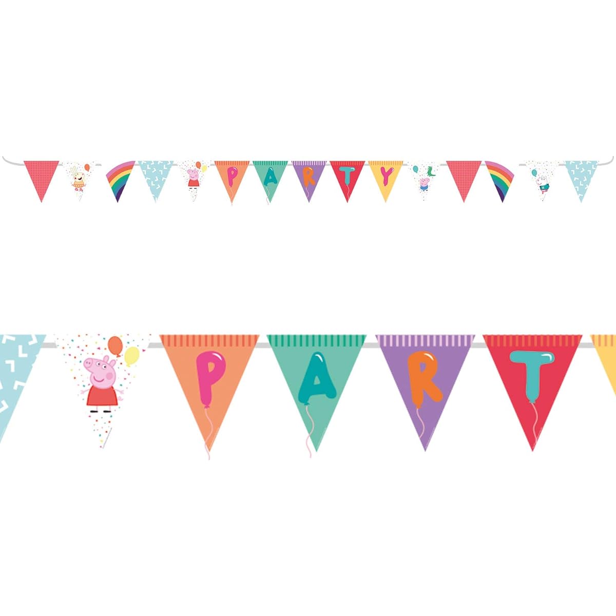 (PKT) Peppa Pig Pennant Banner for Kids (4m) - Dinosaurs