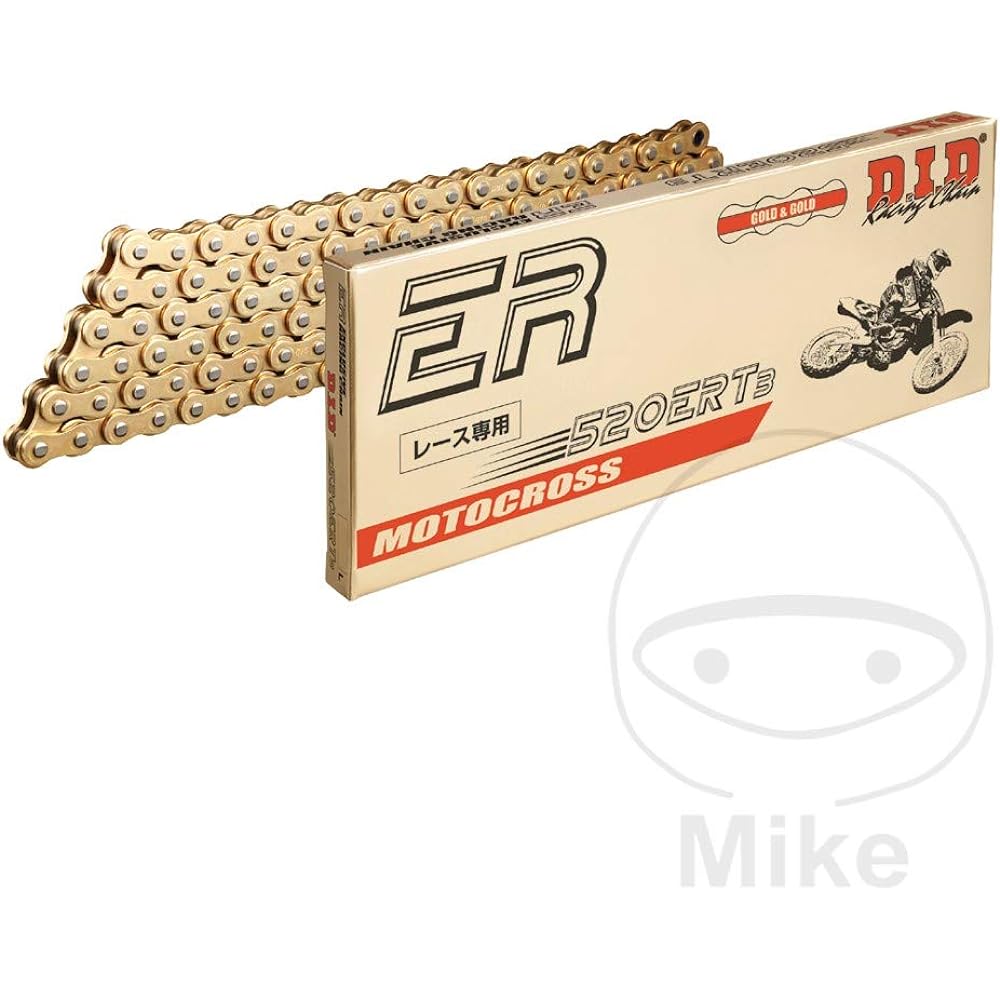 D.I.D Motorcycle Chain with Clip Joint 520ERT3-114RB G&G (Gold) SDH Pin Processing for Two Wheels Motorcycle 906388