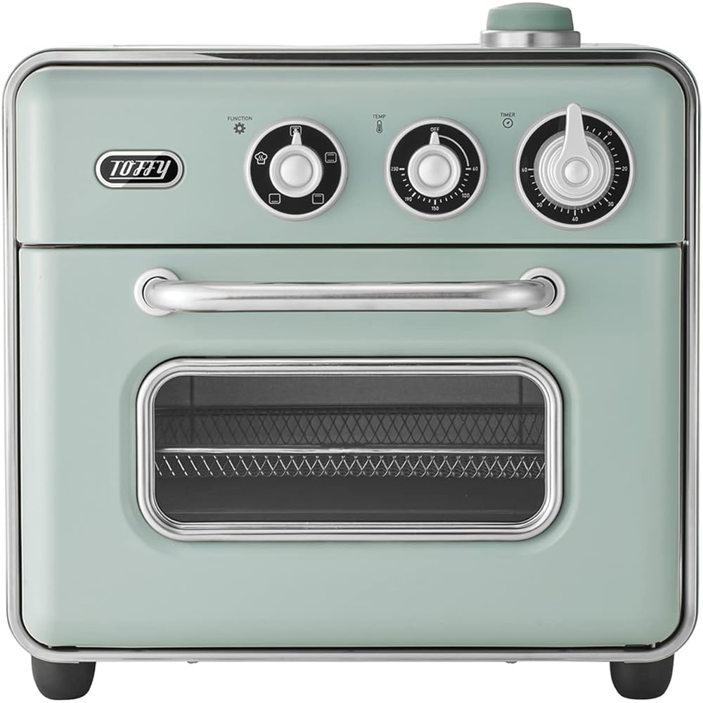 [Toffy] Non-fry toaster oven K-TS5 5-in-1 non-fry oven grill slow bake fermentation steam function retro K-TS5-PA