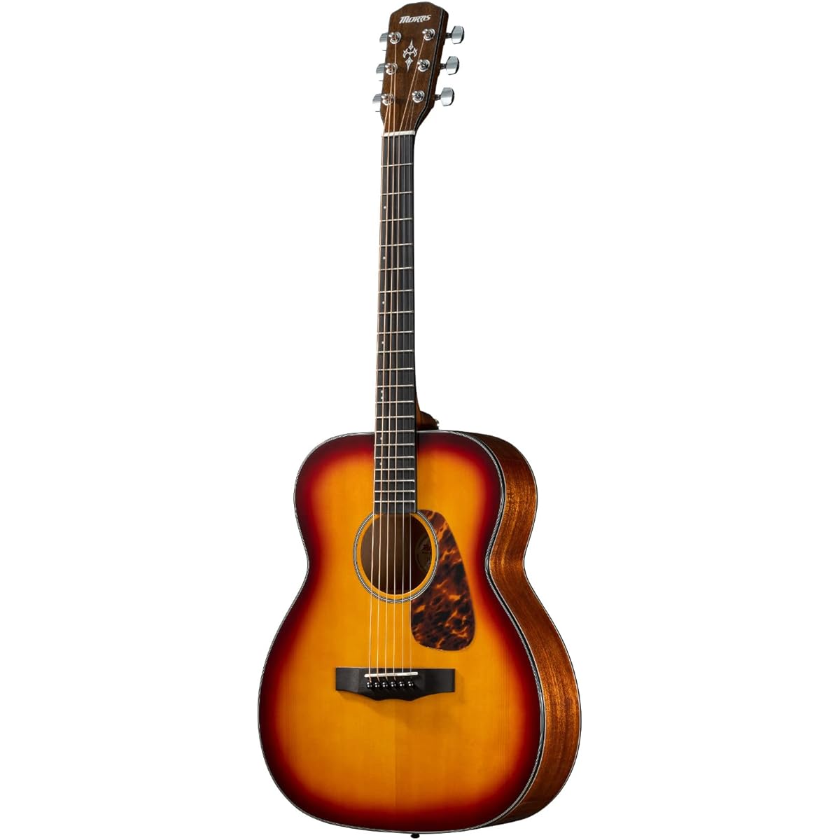Morris F-025 RBS Solid Spruce Top Morris Folk Size Acoustic Guitar Acoustic Guitar Beginner Gloss Finish Red Brown Sunburst