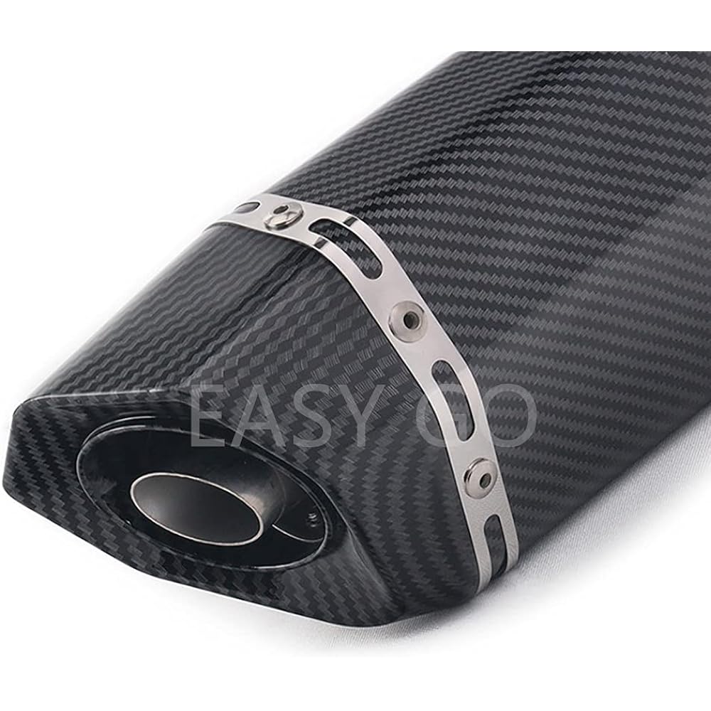 Bike Slip-On Muffler Bike Silencer General Purpose Inlet 50.8mm Circular Outlet Length 310mmm (Full Size, 310mm)