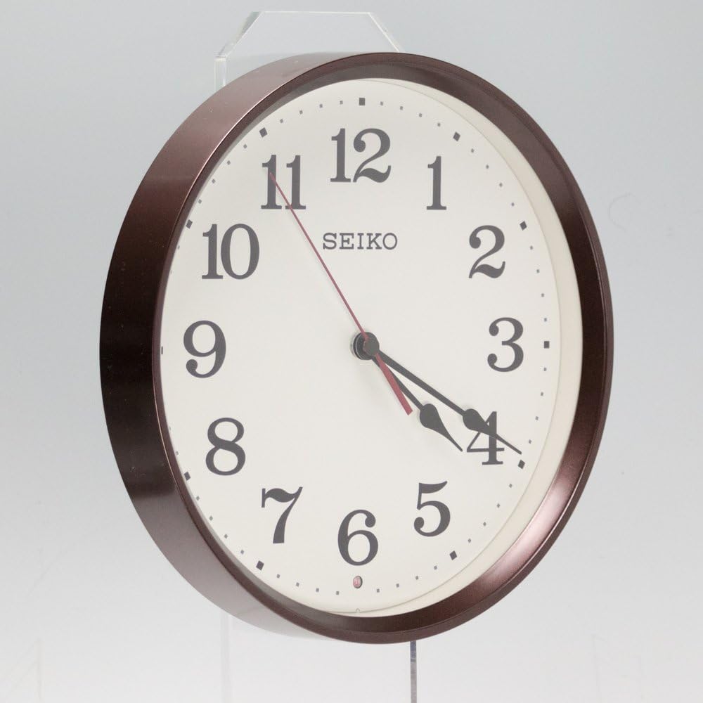 Seiko clock wall clock radio analog brown metallic KX223B SEIKO