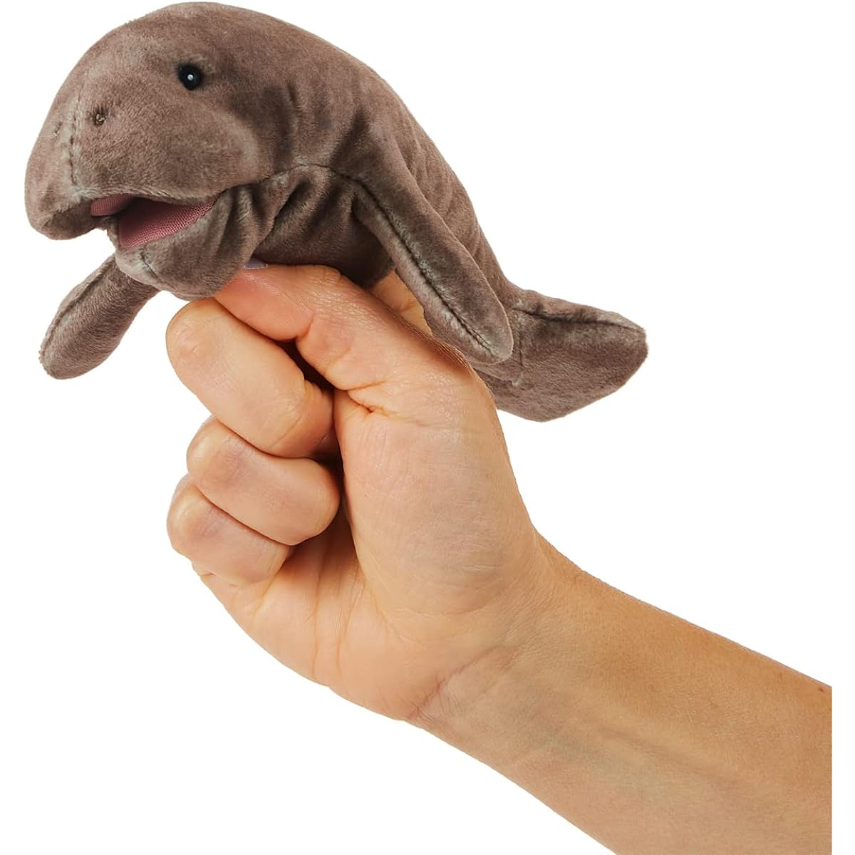 Folkmanis Mini Manatee Finger Puppet Gray