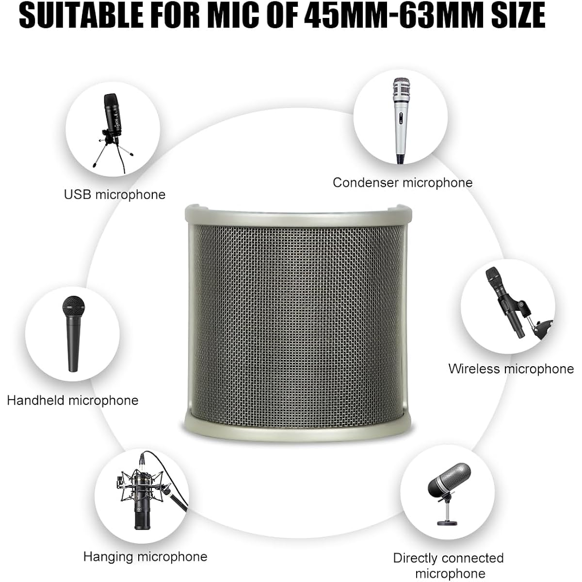 Micfuns ushape Gold for mic pop fritters (Gold)