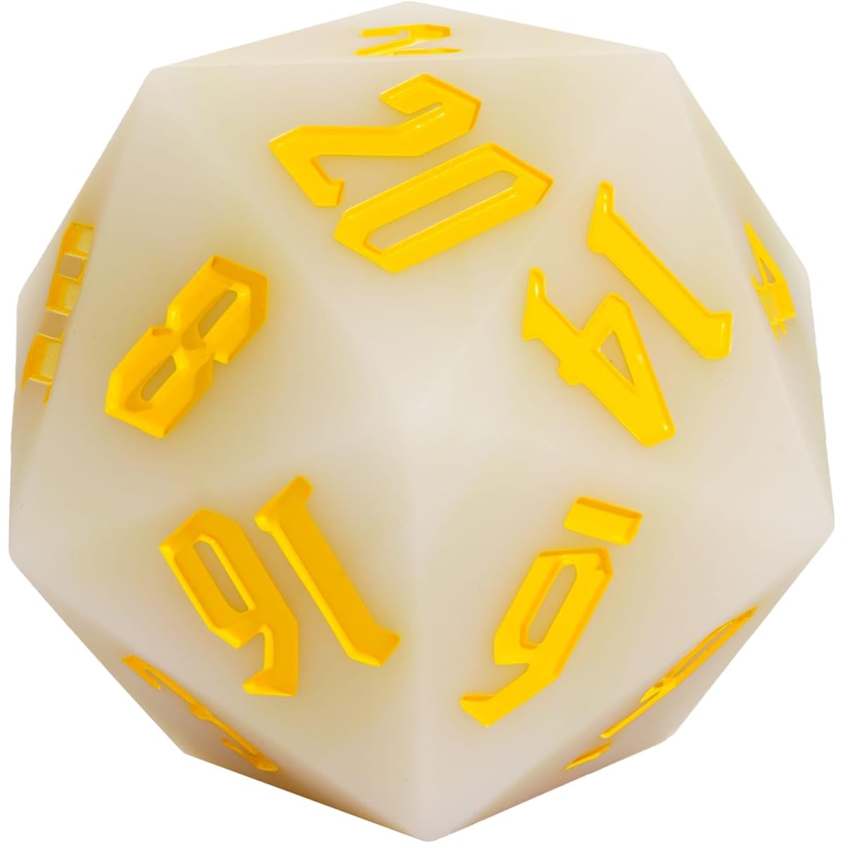 IUSTIDIE Silicone 55mm D20 Light Changing Color Large D20 Single 20 Sided DND Dice D20 Giant Polyhedral Dice for Dungeons & Dragons MTG Table Game (Red Yellow Blue/Yellow)
